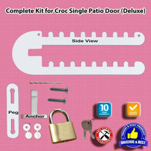 Load image into Gallery viewer, Patio French Door Lock-Fits Most &#39;P&#39; &#39;D&#39; and Standard Single Handles &#39;Croc&#39;