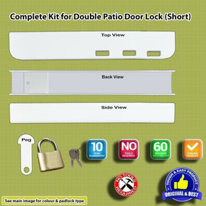 Patio French Double Door Dead Lock-No Frills 'Deluxe'